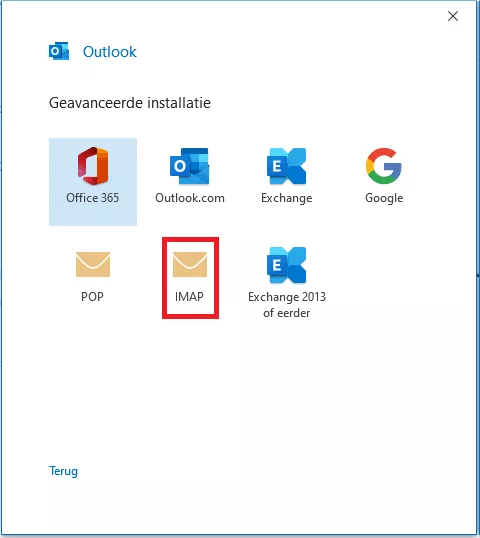 Set up or add an email account in Outlook
