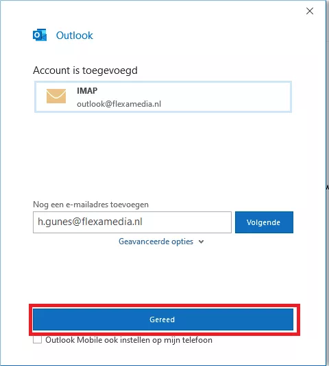 Set up or add an email account in Outlook