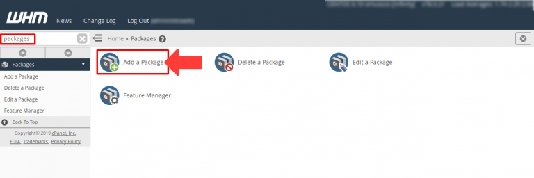 Een hostingpakket (package) aanmaken en toewijzen