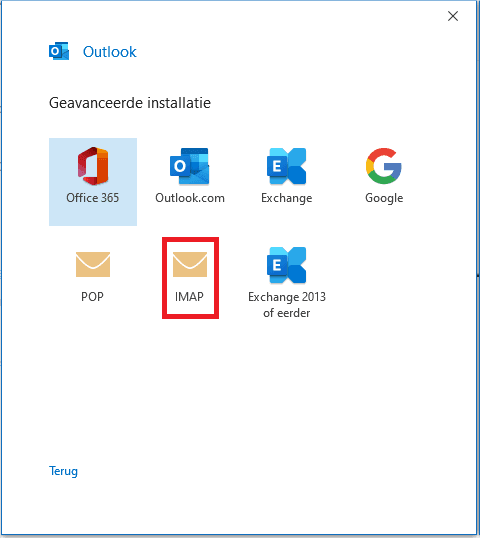 Een emailaccount instellen of toevoegen in Outlook