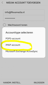 E-mail account toevoegen op een Android/Samsung