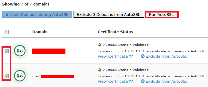 SSL-certificaat installeren via AutoSSL in cPanel